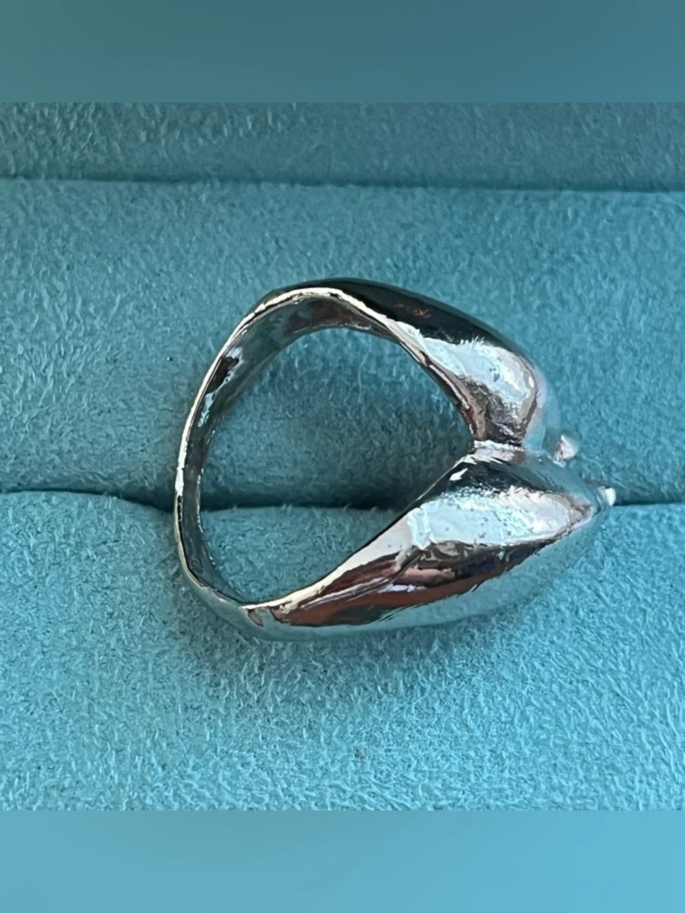 Silver Pair of Dolphin Ring-size 9